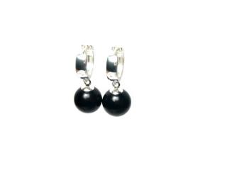   Náušnice s perlou 12mm Black