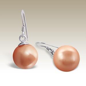  Náušnice perly Peach Swarovski 