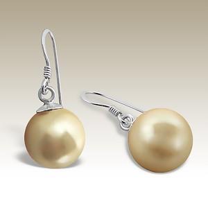 Náušnice s perlou 12mm Light Gold