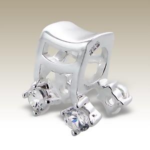 Pandora styl korálek 11x14mm zirkony Clear