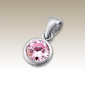 7mm Light Rose nebo Clear - přívěsky na krk