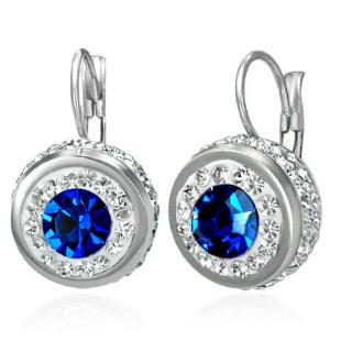 Náušnice z chirurgické oceli 19mm Sapphire
