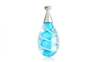 Přívěsky stříbrné - přívěsek Murano Blue