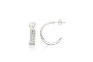 Náušnice kruhy 18mm AB Swarovski Elements
