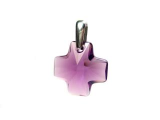 Přívěsek křížek 20mm Amethyst