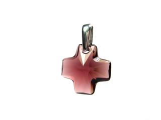 Přívěsek křížek 20mm Burgundy