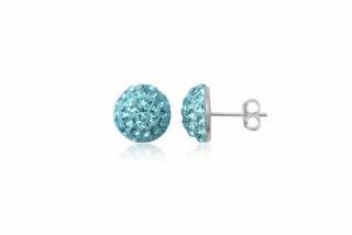   Náušnice 10mm Aquamarine na puzetu