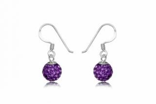 Náušnice kuličky 6mm Amethyst Swarovski