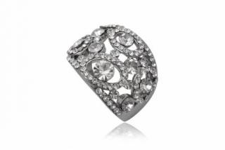 Prsten Clear Swarovski Elements 