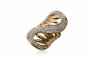 Prsten Gold Swarovski Elements vel.56