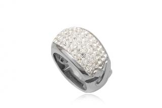 Prsten Clear se Swarovski Elements vel.54