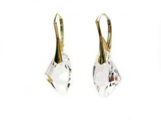    Náušnice Gold Plated 24k se Swarovski Elements Clear