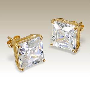   Náušnice Gold Plated s krystaly 10mm