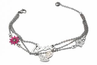    Náramek Pink love