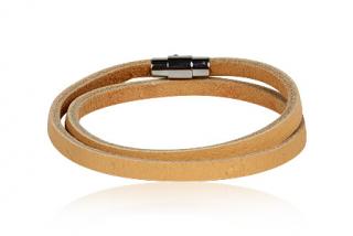 Kožený náramek 19cm - přírodní kůže