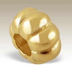 Pandora styl korálek Gold 11x7mm