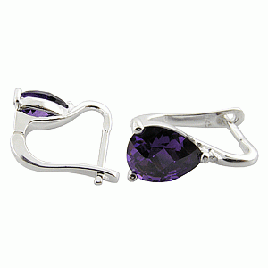 Náušnice zirkony Amethyst 