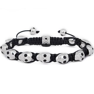 Náramek Shamballa - lebky