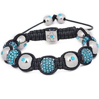   Náramek Shamballa - Blue a Silver