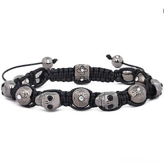  Náramek Shamballa s lebkou