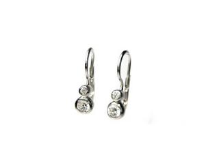     Náušnice 4x17mm zirkony Clear