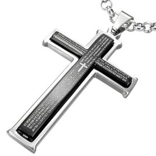  Kříž 32x53mm Black