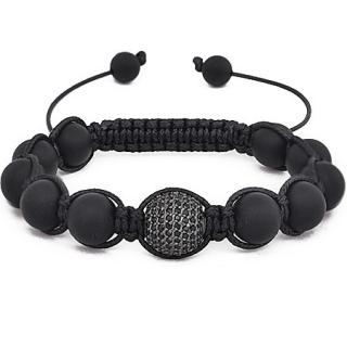  Shamballa náramek stříbro Ag 925/1000 Black