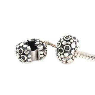 Pandora styl korálek stoper Black