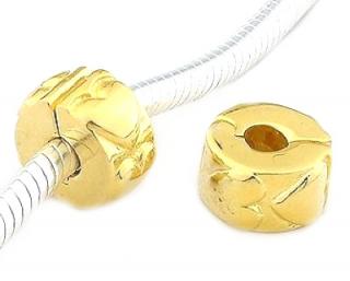 Pandora styl korálek stoper Gold