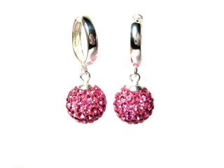    Náušnice 12mm Swarovski Rose 