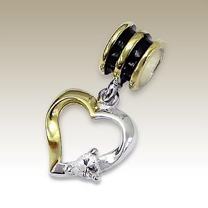 Pandora styl Gold a Black srdíčko