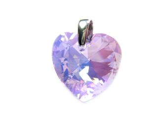    Srdce 28mm Violet AB Swarovski