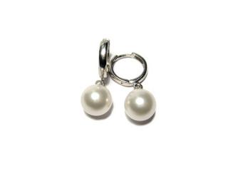     Náušnice  perly Swarovski White 10mm