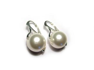 Náušnice perly Swarovski White 14mm 