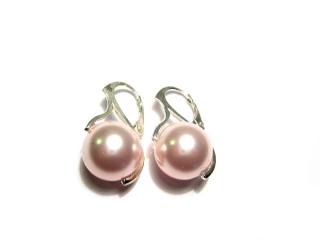Náušnice s perlou 14mm Light Rose Swarovski