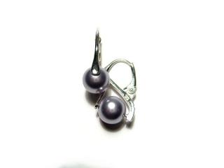 Náušnice s perlou Lavander Swarovski 8mm 