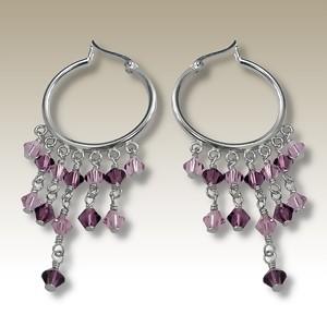  Náušnice kruhy se Swarovski Elements