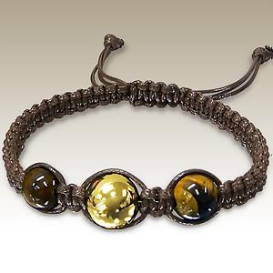 Náramek Shamballa Brown a Gold