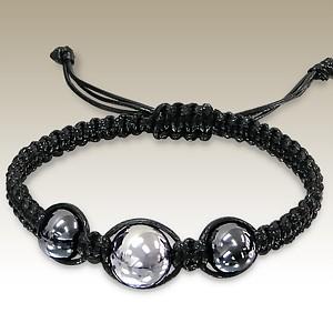 Náramek Shamballa Black a Silver II
