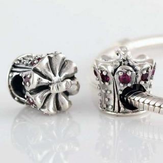 Pandora styl stříbrný korálek s korunkou 12x10mm