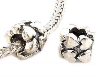 Pandora styl stříbrný korálek srdíčkový 9x8mm