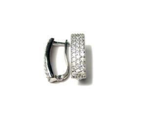      Náušnice se zirkony 19x6mm