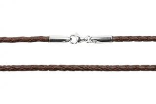 Kůže na krk Dark Brown délka 45cm, síla 2,5mm 