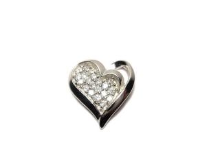   Přívěsek srdce se zirkony 20x19mm