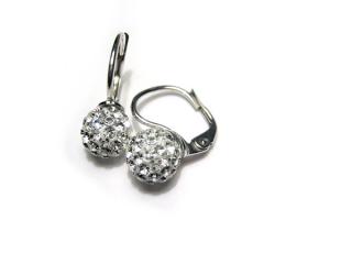     Náušnice  8mm kuličky Swarovski Clear na pevno
