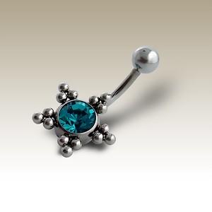 Piercing čirý a nebo Blue zirkon
