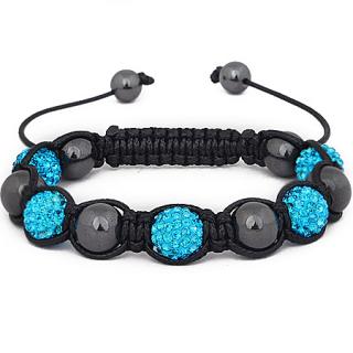  Náramek Shamballa Hematit a Blue