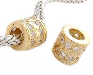 Pandora styl korálek Gold Plated 8mm