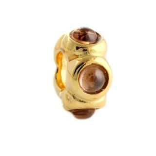 Pandora styl korálek Gold Plated 11x5mm