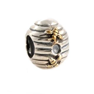 Pandora styl korálek Gold Plated 12x10mm